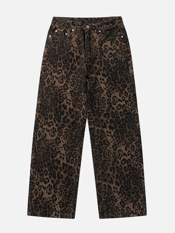 Leopard Baggy Jeans